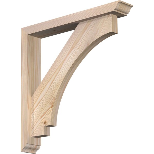 Ekena Millwork Imperial Traditional Smooth Bracket w/ Offset Brace, Douglas Fir, 3 1/2"W x 22"D x 22"H BKT0402X22X22IMP01SDF - main